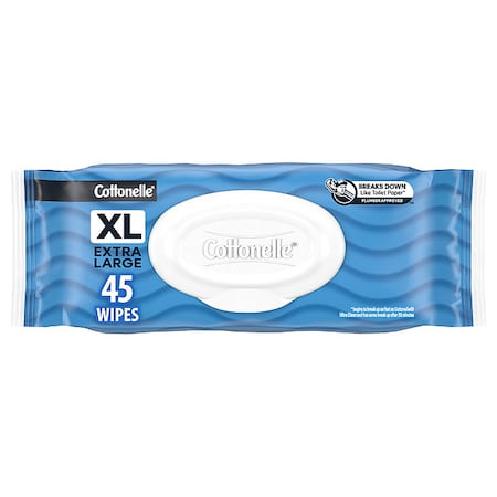 Cottonelle Body Wipes, 7.5 x 6.75 in Wipe, XL, Soft Pack, 8 PK 50830