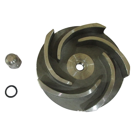 Dayton Impeller, 3 7/8" Dia, Semi-Open, 316 SS 811D75