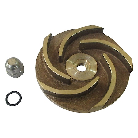 Dayton Impeller, 3 3/8" Dia, Semi-Open, Bronze 811D57