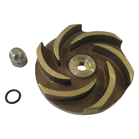 Dayton Impeller, 3 1/2" Dia, Semi-Open, Bronze 811D59