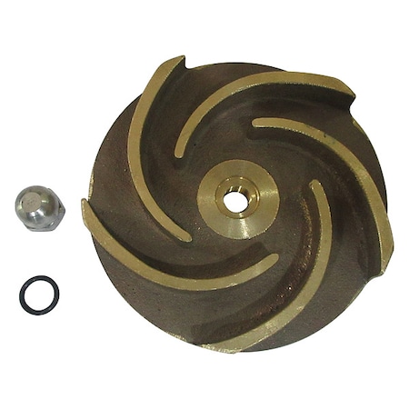Dayton Impeller, 3 3/4" Dia, Semi-Open, Bronze 811D62