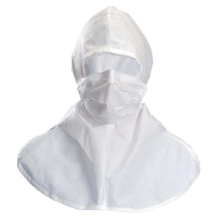 Kimtech Sterile Hood, Polypropylene, Serged Seam, White, Covers Ears, Head, Mouth, Neck, Shoulders , 100 PK 88807