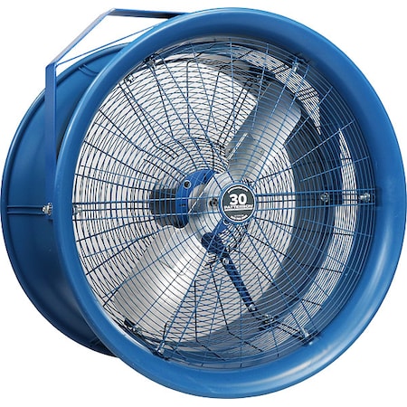 Patterson High Velocity Industrial Fan, Ceiling, Column, Floor, Wall Mount, 30 in Blade Dia, 208 to 230/460V H30B