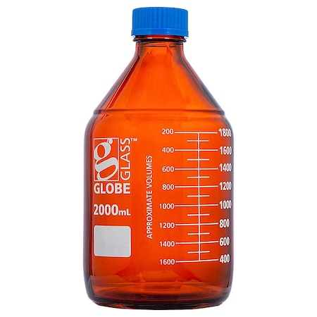 Globe Scientific Bottle, 160 mm H, Amber, 136 mm Dia, PK10 8112000
