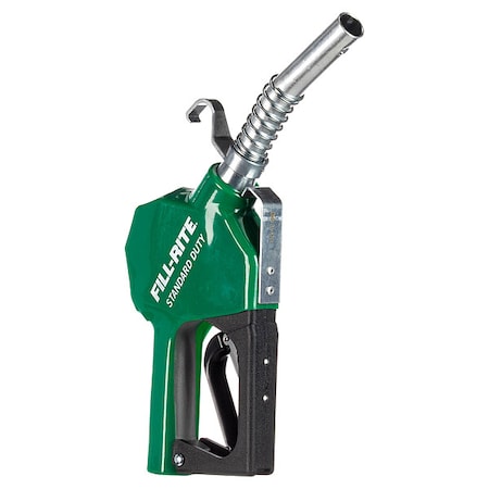 Fill-Rite Fuel Nozzle, Green, Curved, Aluminum Spout SDN075GAN
