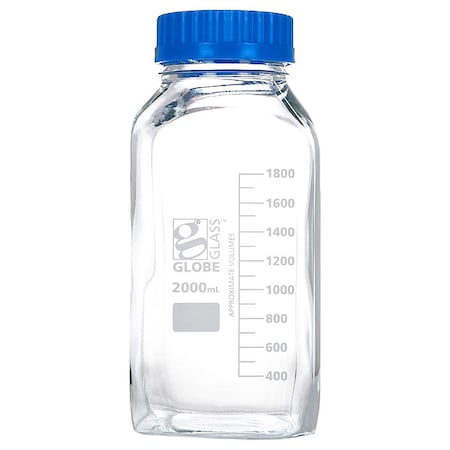 Globe Scientific Bottle, 253 mm H, Clear, PK10 8122000