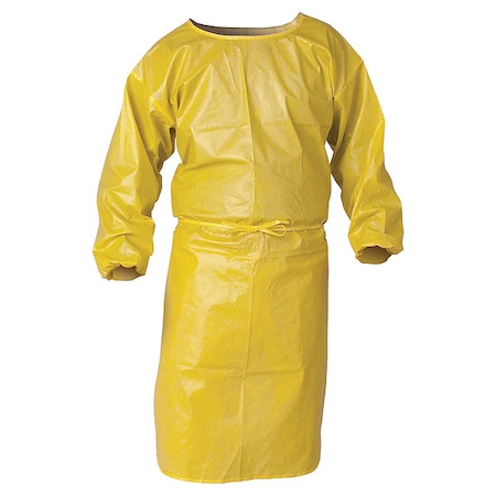 Kleenguard Smock, 5XL/6XL, Polyethylene Coated Fabric, Button, Elastic Cuff, Bound Seam 9830