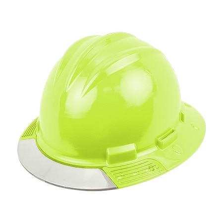 Bullard Full Brim Hard Hat, HDPE, 4 Point Ratchet, Type 1, Class E, High-Visibility Green AVHYRCCS