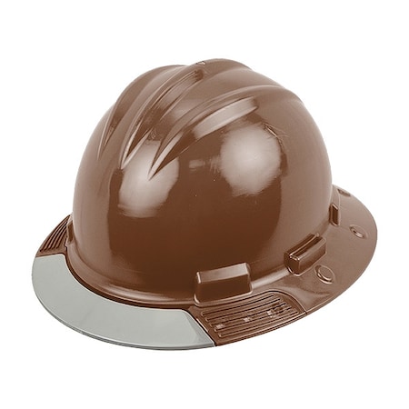 Bullard Full Brim Hard Hat, HDPE, 4 Point Ratchet, Type 1, Class E, Brown AVCBRGCS