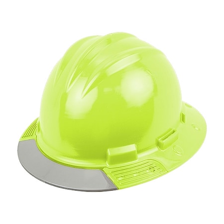 Bullard Full Brim Hard Hat, HDPE, 4 Point Ratchet, Type 1, Class E, High-Visibility Yellow AVHYRGCS
