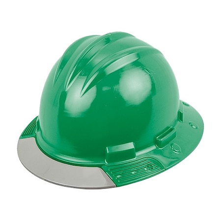 Bullard Full Brim Hard Hat, HDPE, 4 Point Ratchet, Type 1, Class E, Green AVKGRGCS