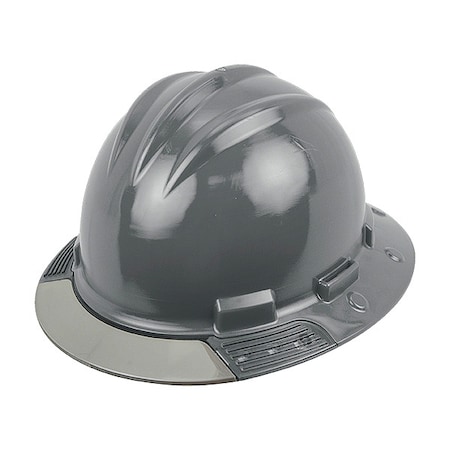 Bullard Full Brim Hard Hat, HDPE, 4 Point Ratchet, Type 1, Class E, Gray AVDGRGCS