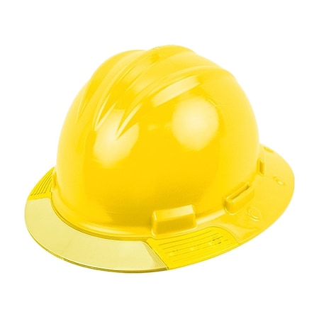 Bullard Full Brim Hard Hat, HDPE, 4 Point Ratchet, Type 1, Class E, Yellow AVYLRYCS