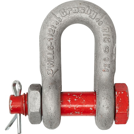 Crosby D-Shackle, 27,000 lb, Carbon Steel 1019917