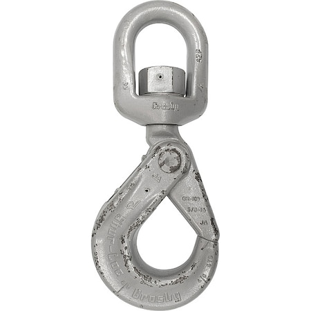 Crosby Self-Lock Hook, Alloy Stl, 1 3/4", 7,040 lb 1004322