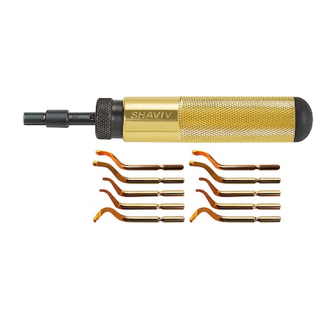 Shaviv Deburring Tool Set, Yellow 155-00259