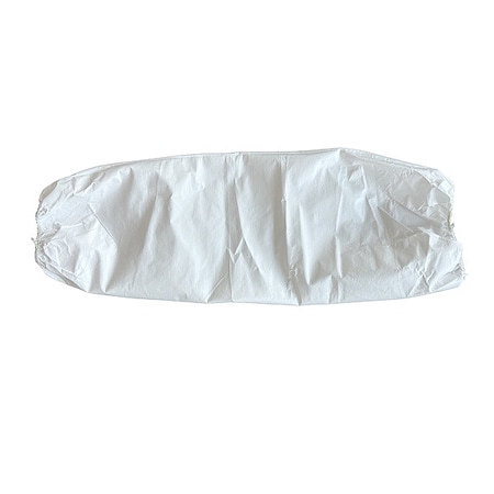 Condor Not Applicable Protective Sleeves, 18 in Length, Not Applicable Thick, Serged Seam, White, 200 PK 817JN6