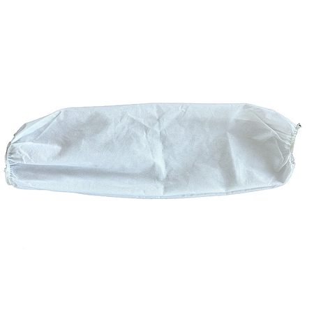 Condor Not Applicable Protective Sleeves, 18 in Length, Not Applicable Thick, Serged Seam, White, 200 PK 817JN7