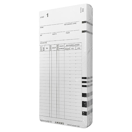 Amano Time Card, WHITE, 7 1/4in H LE-309550