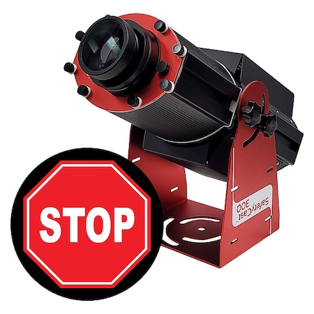 Laserglow Technologies Fixed Image Projector, Stop, 9 in W, 34 in H, Wall/Ceiling HSV3F054X