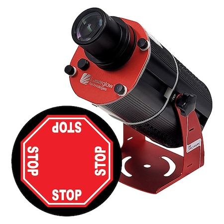 Laserglow Technologies Fixed Image Projector, 4 Way Stop, 6 in W, 18 in H, Wall/Ceiling HSV8F064X