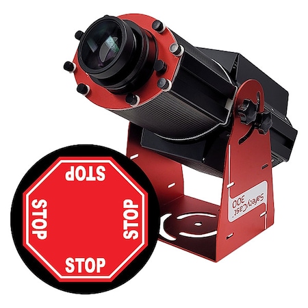 Laserglow Technologies Fixed Image Projector, 4 Way Stop, 9 in W, 34 in H, Wall/Ceiling HSV3F055X
