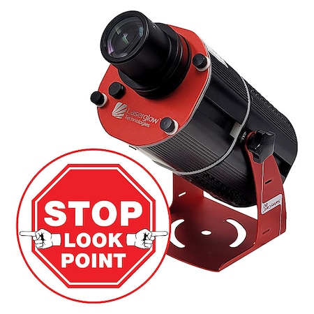 Laserglow Technologies Fixed Image Projector, Stop Look Point, 6 in W, 18 in H, Wall/Ceiling HSV8F207X