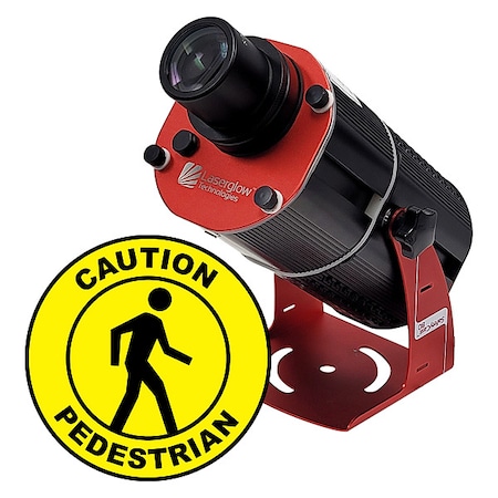 Laserglow Technologies Fixed Image Projector, Caution Pedestrian, 6 in W, 18 in H, Wall/Ceiling HSV8F062X
