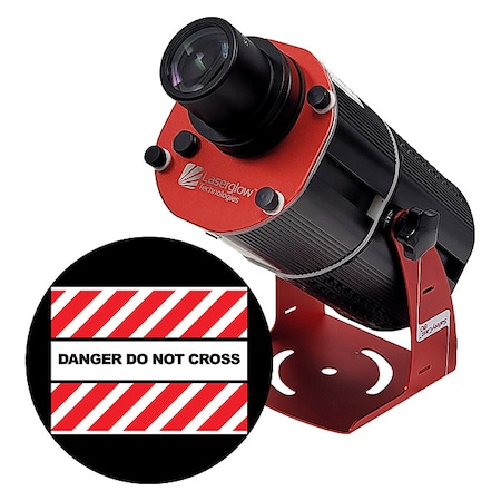 Laserglow Technologies Fixed Image Projector, Danger Do Not Cross, 6 in W, 18 in H, Wall/Ceiling HSV8F126X