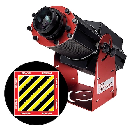 Laserglow Technologies Fixed Image Projector, Hazard Zone - 8 Danger, 9 in W, 34 in H, Wall/Ceiling HSV3F057X