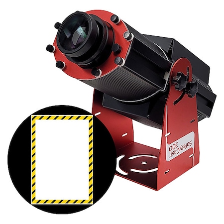 Laserglow Technologies Fixed Image Projector, Hazard Box, 9 in W, 34 in H, Wall/Ceiling HSV3F118X