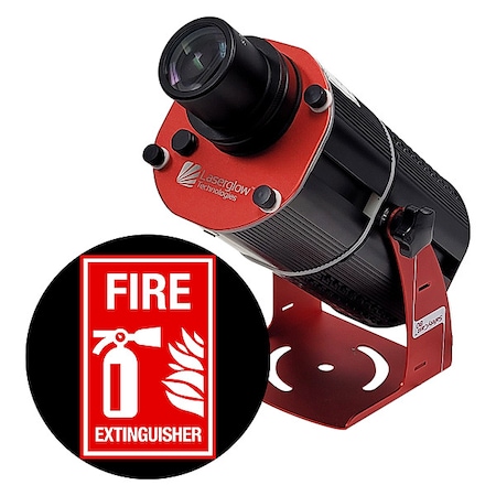 Laserglow Technologies Fixed Image Projector, Fire Extinguisher, 6 in W, 18 in H, Wall/Ceiling HSV8F129X