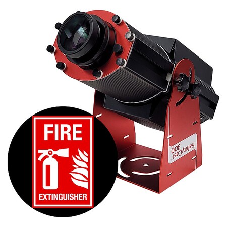 Laserglow Technologies Fixed Image Projector, Fire Extinguisher, 9 in W, 34 in H, Wall/Ceiling HSV3F130X