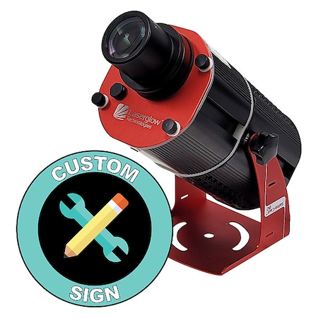 Laserglow Technologies Fixed Image Projector, Custom Sign, 6 in W, 18 in H, Wall/Ceiling HSV8FCUSX