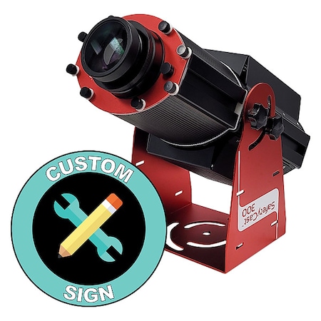 Laserglow Technologies Fixed Image Projector, Custom Sign, 9 in W, 34 in H, Wall/Ceiling HSV3FCUSX