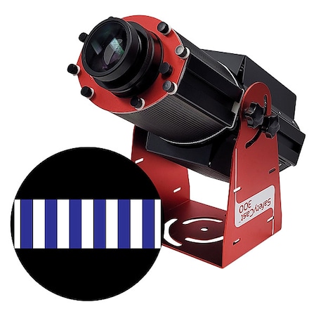 Laserglow Technologies Fixed Image Projector, White & Blue Zebra Cross, 9 in W, 34 in H, Wall/Ceiling HSV3H140X