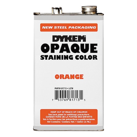 Dykem Opaque Staining Color, Gallon, Orange,  81713
