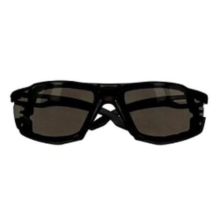 Securefit Safety Glasses, Anti-Fog & Anti-Scratch, Gray Lens, Black Frame, Frameless SF502SGAF-BLK-FM
