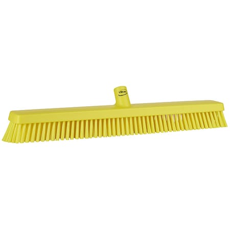 Remco 24 in Sweep Face Broom Head, Soft/Stiff Combination, Yellow 31956