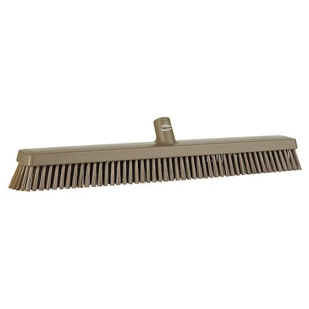 Remco 24 in Sweep Face Broom Head, Soft/Stiff Combination, Brown 319566