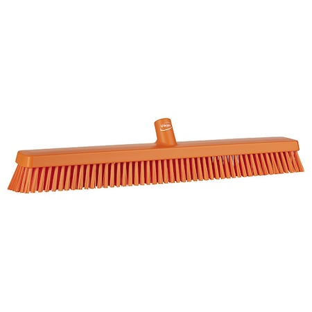 Remco 24 in Sweep Face Broom Head, Soft/Stiff Combination, Orange 31957