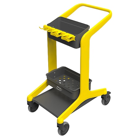 Remco Janitorial Cart, Swvel, Yellow, PPP, 23.4 lb 57006