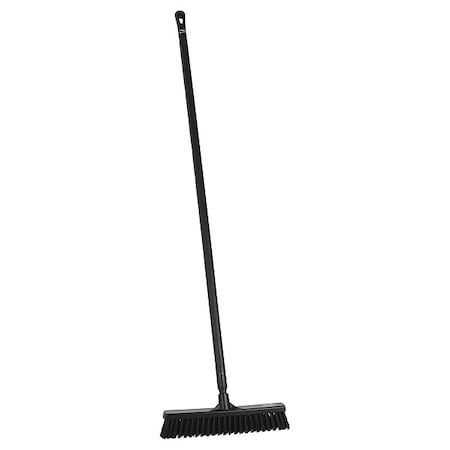 Remco 16 in Sweep Face Push Broom, Soft/Stiff Combination, Black 31749/29629
