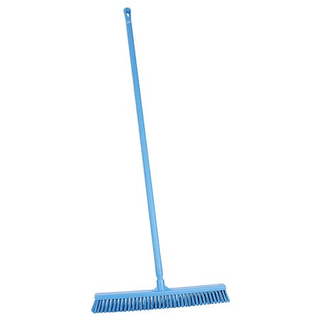 Remco 24 in Sweep Face Push Broom, Soft/Stiff Combination, Blue 31943/29623