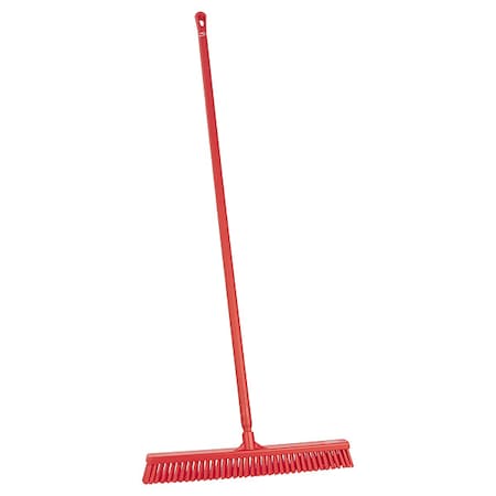 VIKAN Push Broom, 59.1 in, Red Bristle 31944/29624