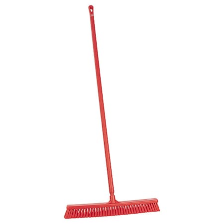 Remco 24 in Sweep Face Push Broom, Soft, Red 31994/29624