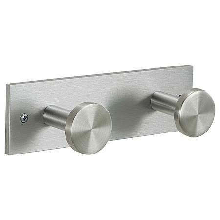 Glaro Garment Hook Rack, 8 1/2 in W, Aluminum D2-SA