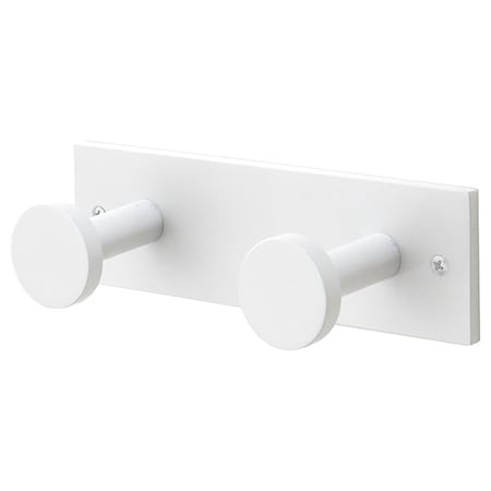 Glaro Garment Hook Rack, 8 1/2 in W, Aluminum D2-WH