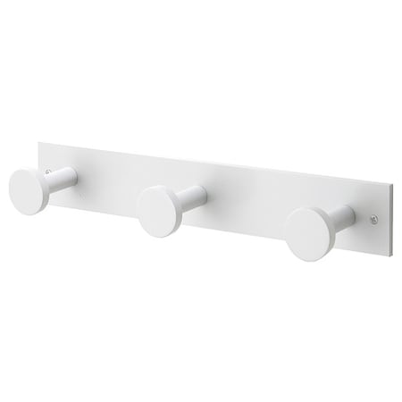 Glaro Garment Hook Rack, 16 in W, Aluminum D3-WH