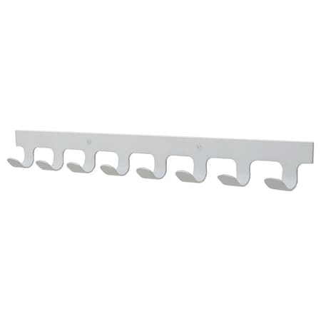 Glaro Garment Hook Rack, 22 in W, Aluminum 224-WH